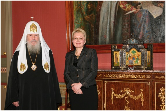с Его святейшеством, Патриархом Московским и всея Руси Алексием II